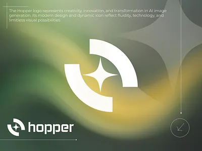 Letter H, Hopper AI Image Generator Logo ai ai image generator logo ai logo brand identity brand mark branding digital art h logo h tech icon image generator letter h logo design minimalist modern logo tech logo