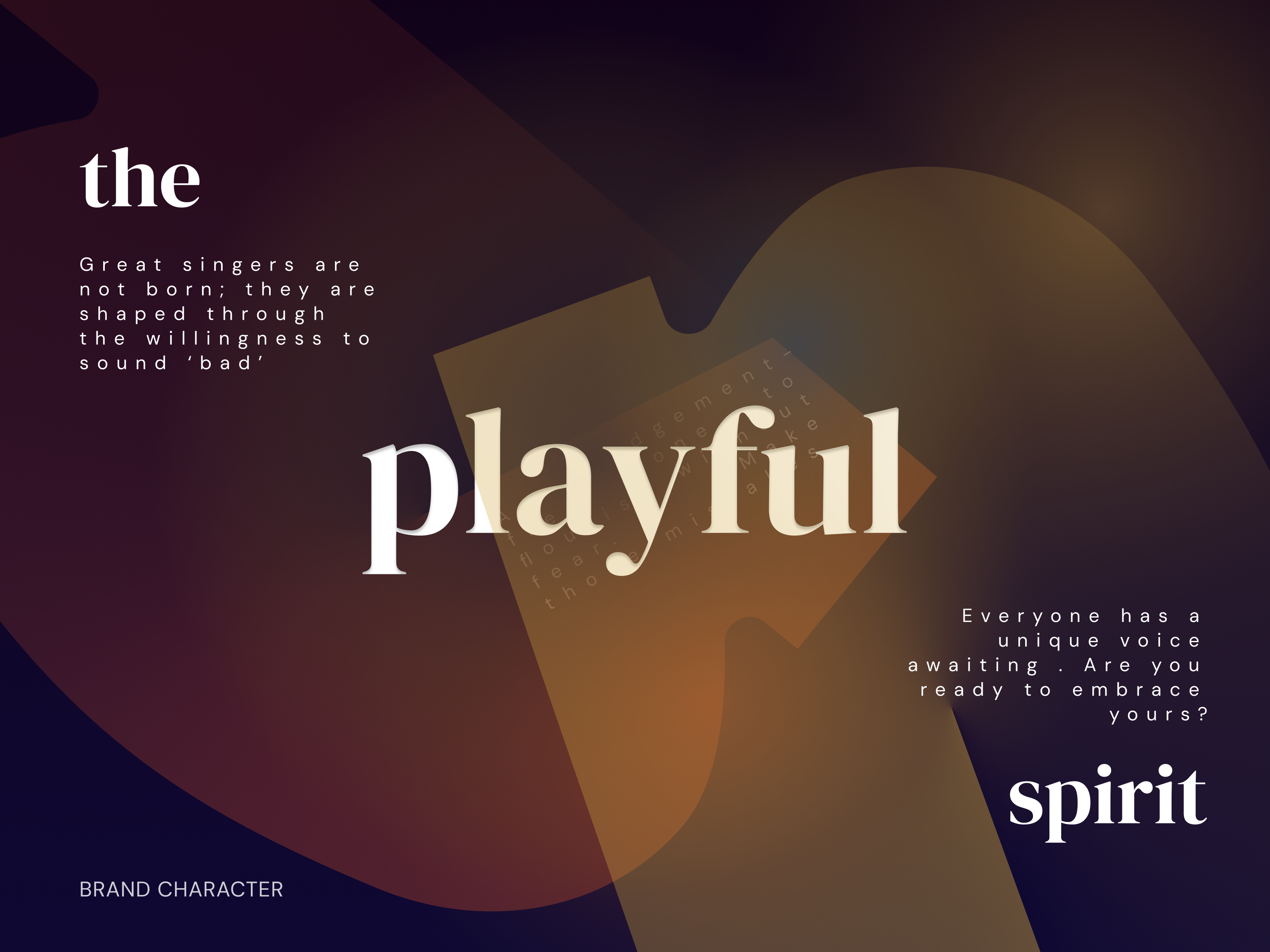 Brand Character - Gradient Shape Elements branding entertainment graphic design illustration music playful typography vocal