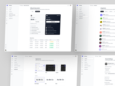 Dashboard Settings analytic app clean dashboard design interface menu saas saas dashboard setting ui ux
