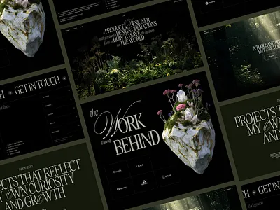 Dark immersive web portfolio darkmode ui ux web