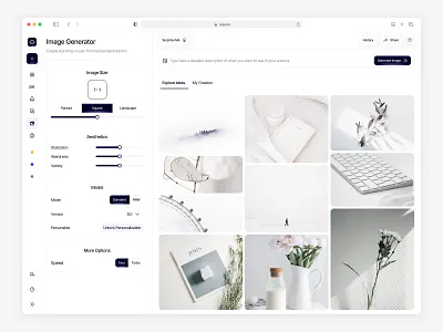 MarkAI - AI for Marketing Dashboard (Image Generator) ai agent ai assistant ai copywriting tool ai dashboard ai seo tool ai tools blog generator campaign manager chatbot ui dashboard image generator marketing marketing dashboard my creation saas saas product seo optimization smart marketing social media automation ui ux