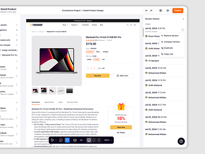 Ecomiq – Evaluating Site Design on a SaaS E-Commerce Web Builder animation crm dashboard detail product ecommerce marketing online shop online store order management product design product listing saas saas design site builder ui ux web app web builder web design