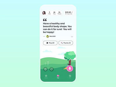Thanks Motion Design in the "Shelog" app animation fitness graphic design healthy like liked praise ui vibe