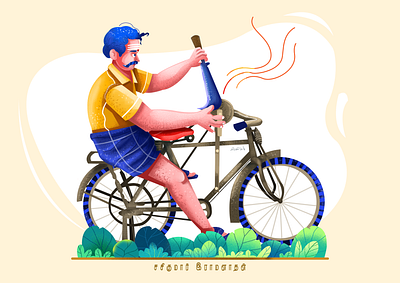 Tamil traditional worker man working tamil culture tamil traditional worker tamil village man traditional village culture trending illustration ui