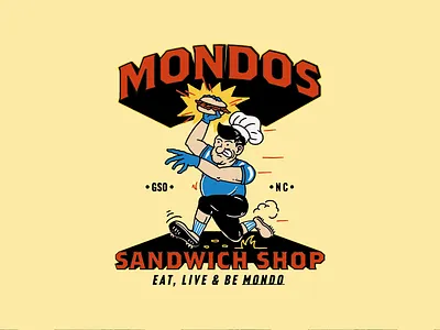 Mondos Sandwich - Summer Series Apparel adobe illustrator apparel artwork brand design brand identity branding character design clothing fnb food business graphic design illustration logo mascot design merchandise sport apparel vector vintage design vintage illustration visual identity