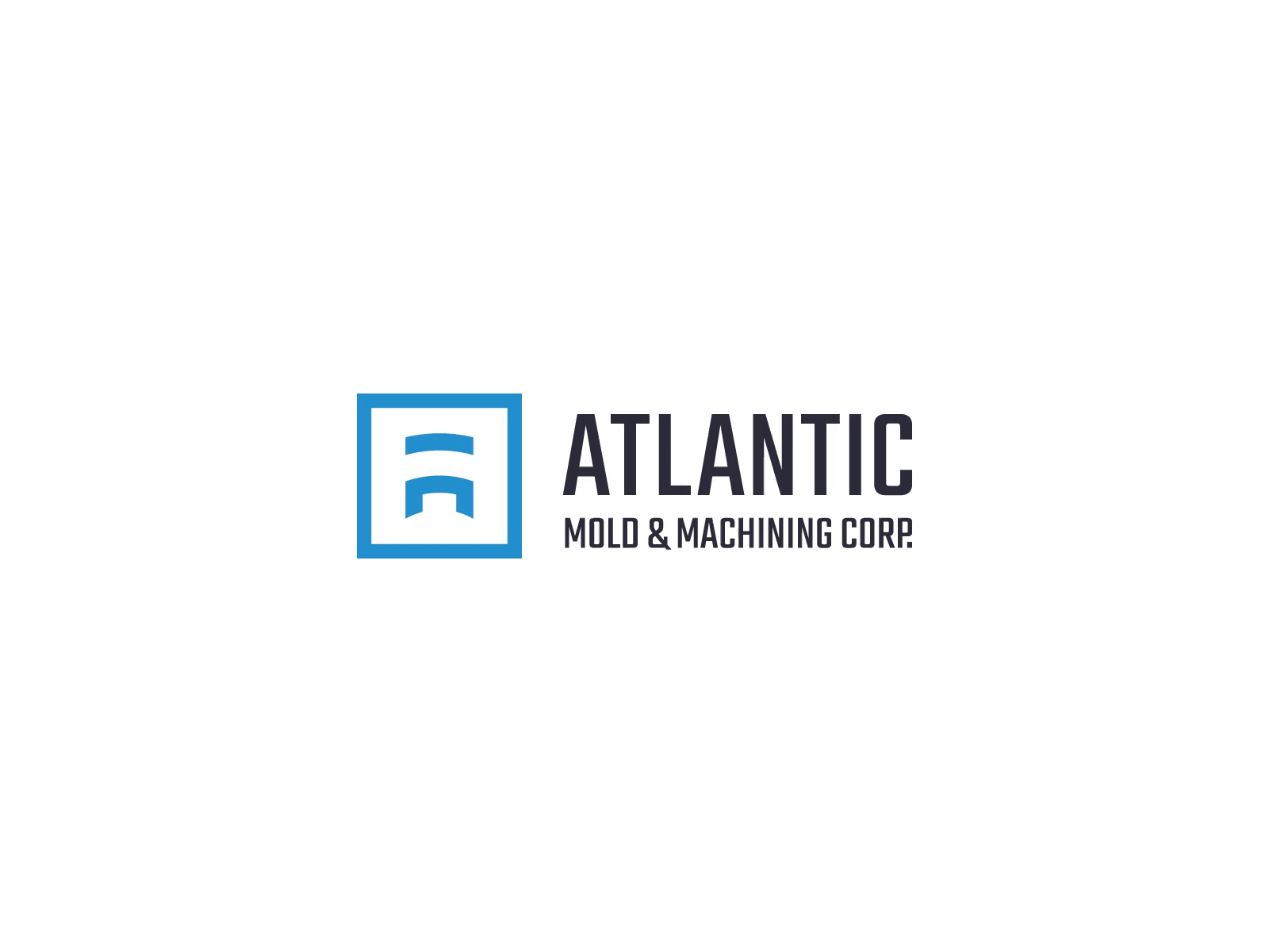 Atlantic Mold & Machining Logo design a logo adobe illustrator blue brand logo creative logo custom logo dribbble flat logo graphic design iconic logo logo logo design logo design branding logo presentation logomark machining logo marufiam modern logo modern minimalist logo