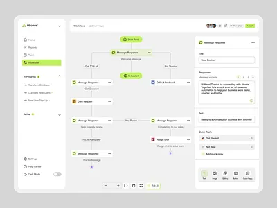 Atomie™ - AI Automation Dashboard agent ai agent ai automation ai platform ui animation atomie uiux automation b2b saas dashboard design flowchart ui interface design motion graphics product design saas ui ui design ux design web design workflow workflow builder workflow dashboard