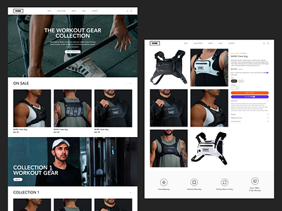 MVRK - Shopify E-commerce Template Redesign ecommerce template fitness store shopify template store design workout ecommerce website workout store