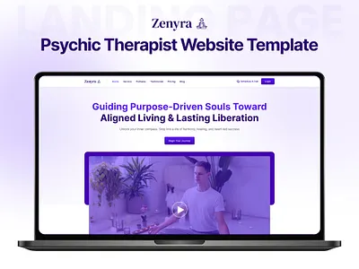 Zenyra – Best Psychic Therapists Framer Template bootstrap css3 design designtocodes framer template one page psychic services psychic therapist template remote sessions ui zenyra