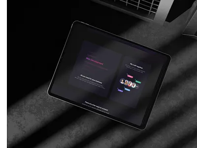 Startup Portfolio/ Agency UI/UX Concept (Dark Mode) agency clean ui dark mode design figma fintech landing page minimal ui services startup ui uiux ux web web design
