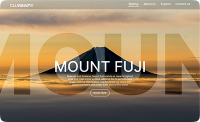 🌄 Hero Section Design – Mount Fuji dribbble figma vtn vtndesign