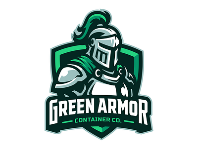 Knights Mascot Logo | GREEN ARMOR athletic logo branding design esport esportlogo gamer gaming green illustration knight knight logo knights logo mascot mascot logo sparta sparta logo spartan sports logo