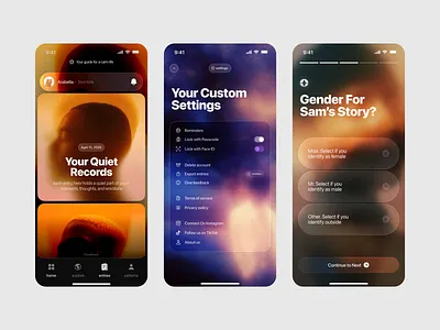 AI Meets Journaling – Oryl App ai app app app design app ui app ux design journaling minimal orix oryl product design sajon ui ux
