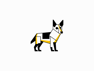 Geometric Dog Logo abstract animal branding canine cute design dog emblem friend geometric icon illustration lines logo mark mascot pet puppy vector vet