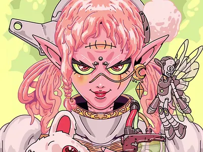 Fan Art-Bring Me the Horizon Post Human Cover Art animation artwork bring me the horizon character design cover fan art graphic design illustration mascot motion graphics retro rubberhose