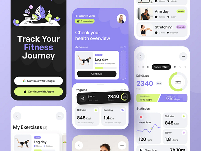 Fitness Mobile App Exploration animation fitness mobile app exploration ui ui desige