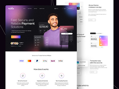 Fintech Landing Page bank banking banking solution finance management finance solution fintech landing page fintech website money payment getway saas saas landing page ui design uiux web design website