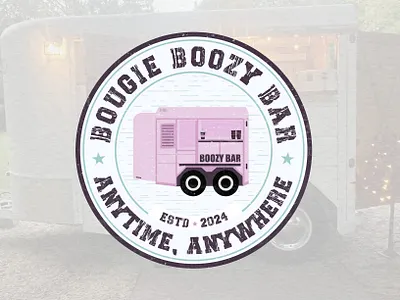 Bougie Boozy Bar bar logo bar truck brand designer branding food logo food lover food truck graphic designer logo logo designer logo ideas logo maker logos lounge bar truck