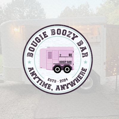 Bougie Boozy Bar bar logo bar truck brand designer branding food logo food lover food truck graphic designer logo logo designer logo ideas logo maker logos lounge bar truck