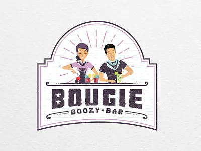 Bougie Boozy Bar bar bar logo bar truck brand brand designer brand idea branding cocktail drawing graphic designer logo logo designer logo ideas logo maker logos