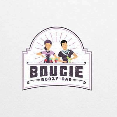 Bougie Boozy Bar bar bar logo bar truck brand brand designer brand idea branding cocktail drawing graphic designer logo logo designer logo ideas logo maker logos