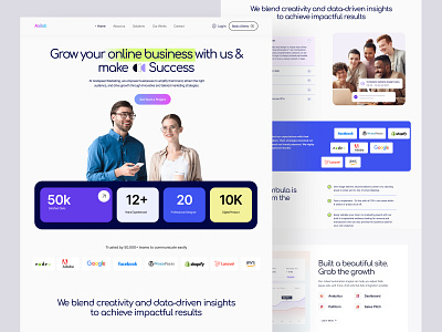 Digital Agency Website agency agency landing page agency website digital agency home page landing page marketing agency saas saas web startup agency ui uiux web web design website website design