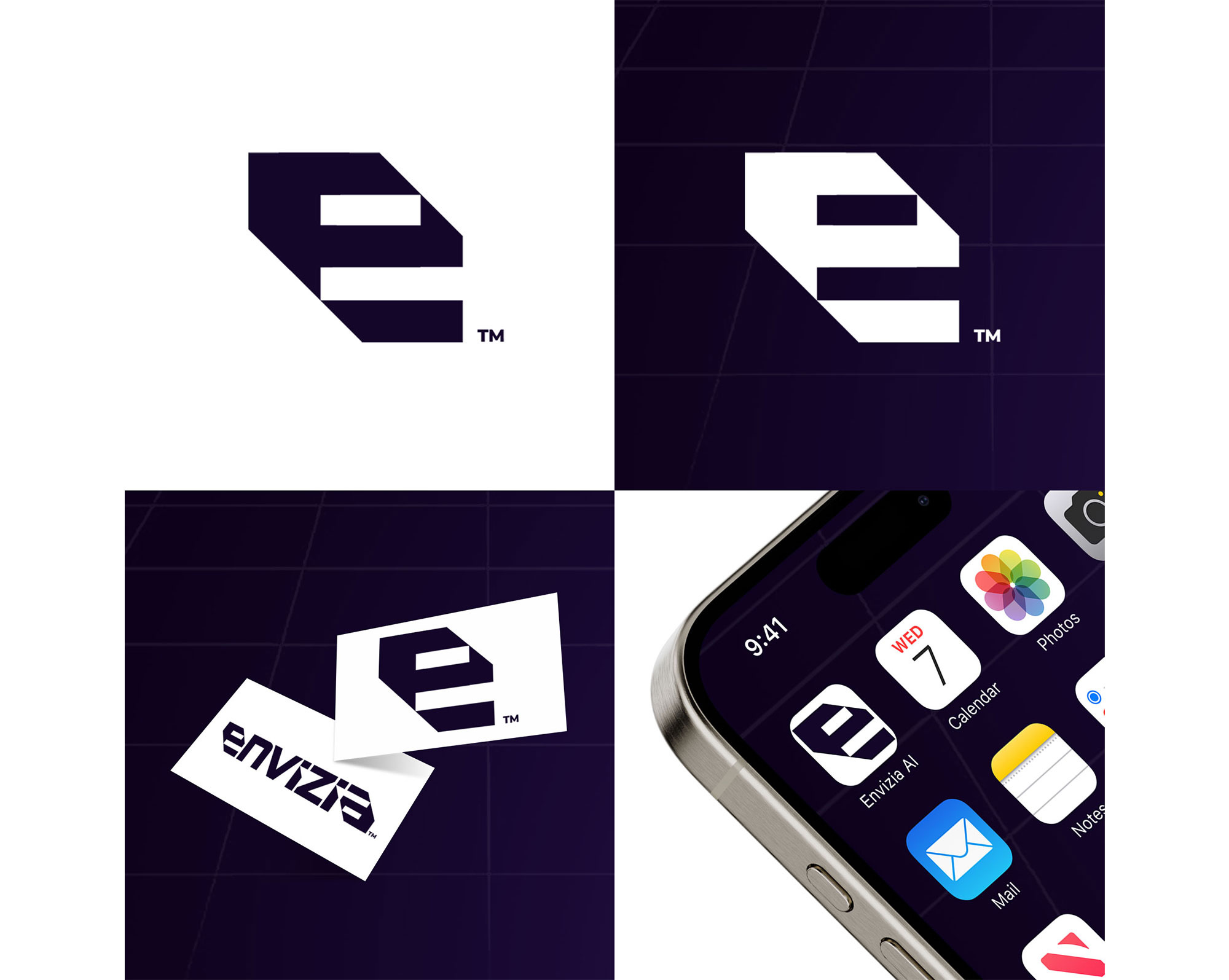 Envizia AI Logo Design ai ai branding ai company brand brand identity branding design graphic design logo logo design logo designer logomark saas saas branding saas logo design tech branding wordmark