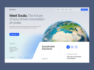 GreenMod: Scalable Environmental Solutions cleantech design ecoinnovation environmentalsolutions greeninnovation landing page modulardesign scalableimpact sustainabilitydriven sustainabletech techforgood ui web web design webdesign website