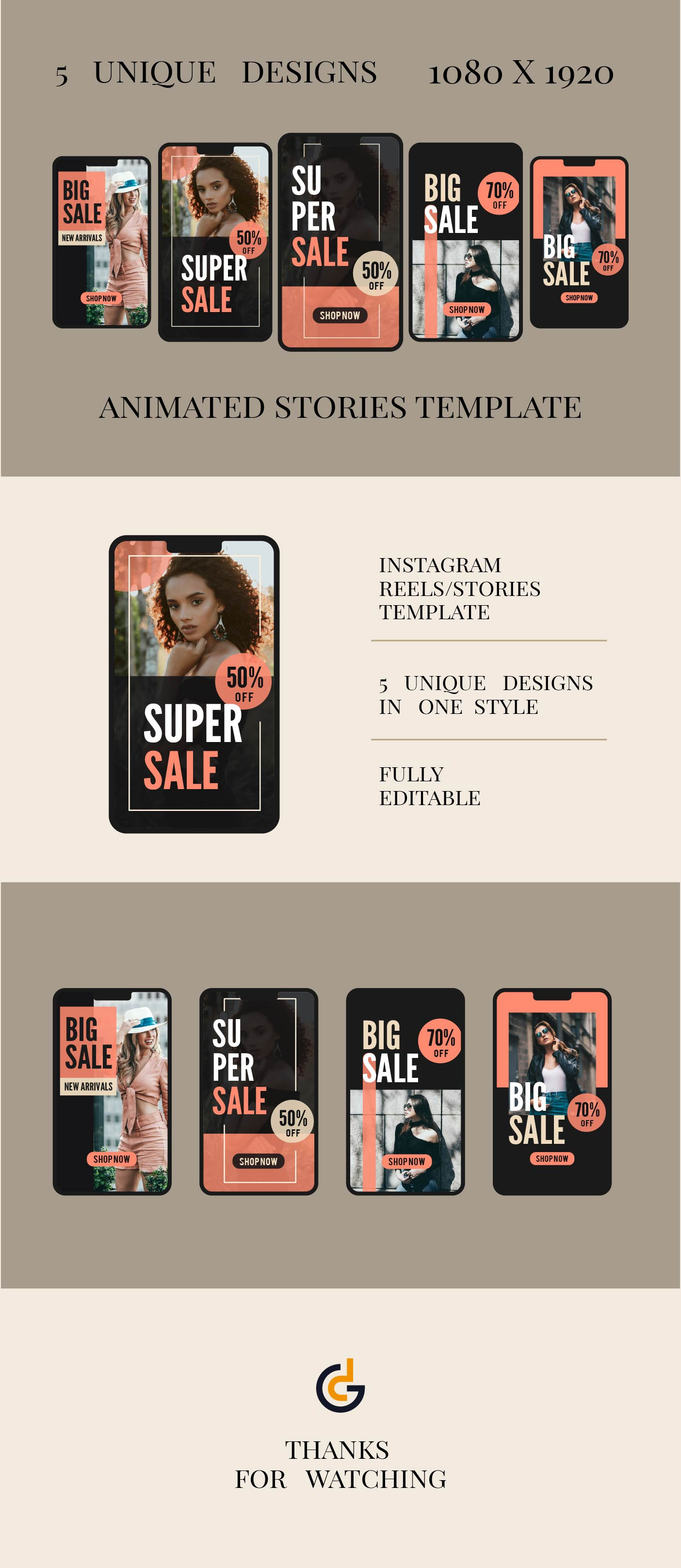 Fashion Sale Animated Stories Template – Reels, Shorts after effects template animated stories black friday promo fashion marketing fashion sale instagram reels mobile video design motion graphics reels social media pack story templates tiktok promo vertical video youtube shorts
