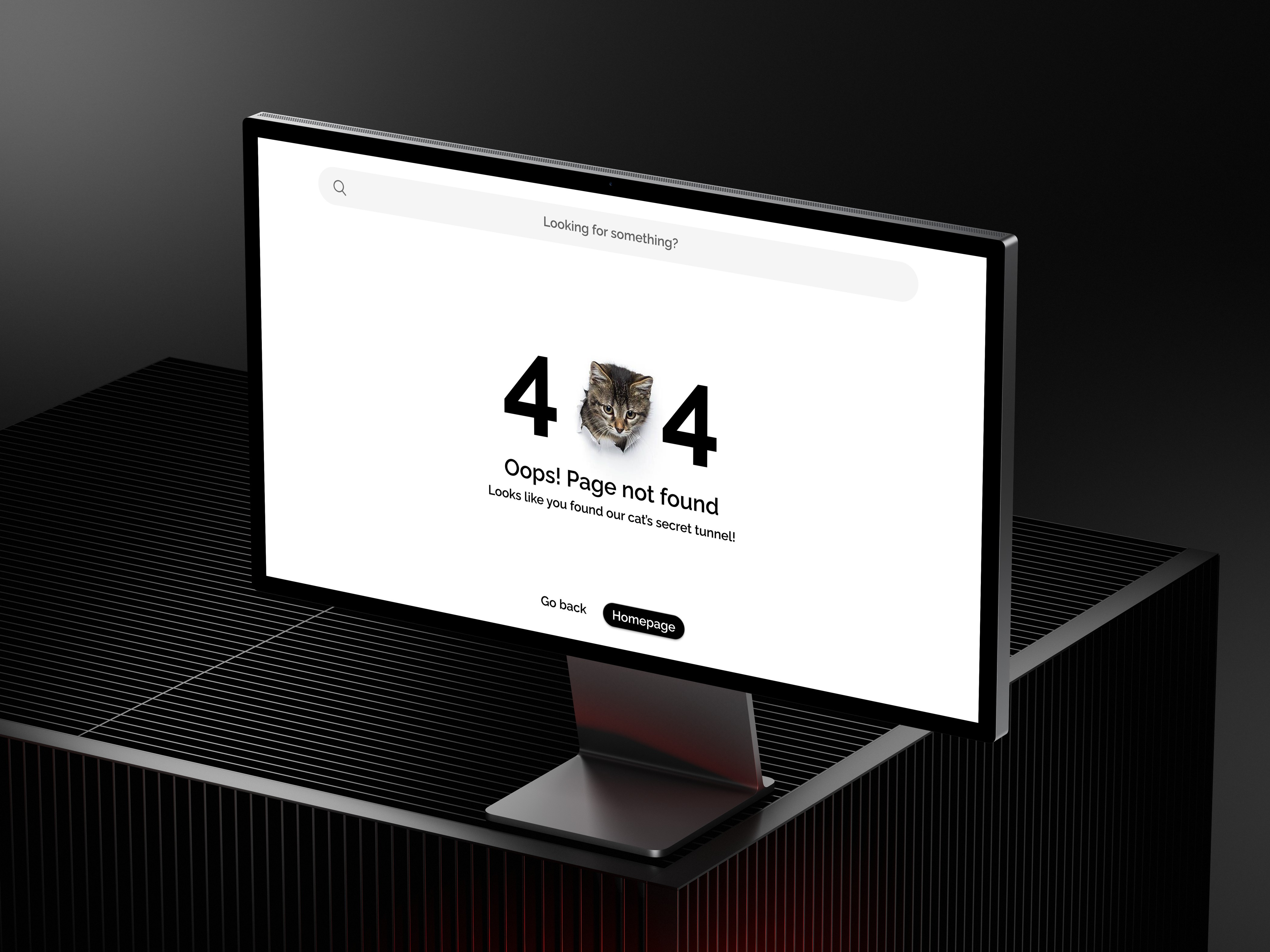 Minimal & Friendly 404 Page UI interaction design