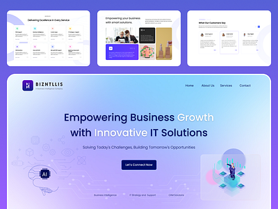 IT Company website clean cyber it minimal modern simple