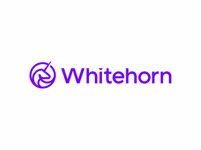 Whitehorn animal logo branding geometric horse identity logo logo design minimal logo modern modern logo saas symbol tech technology logo unicorn whitehorn