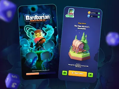 🎮 Bardbarian – Breath of the Half-Orc 3d 3d illustration blender game concept game ui orenji orenji studio uiux