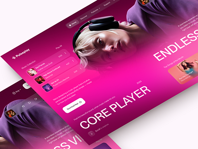 Website Design for Audio Streaming design interface product service startup ui ux web website