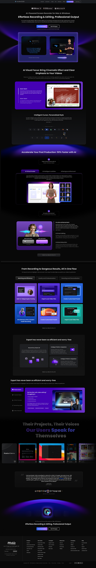 focusee new version page branding ui