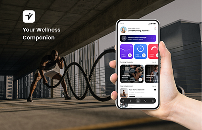 Fitness & Wellness App Home Page UI Design app challenge design fitness graphic design home mobile page sport ui ux wellness
