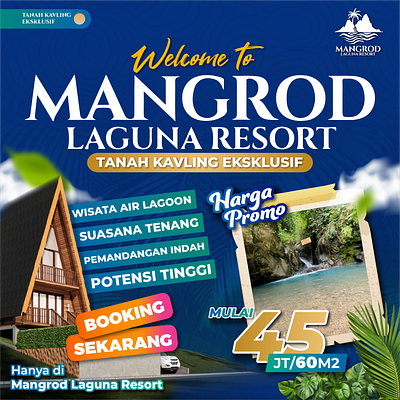 Design Social Media MANGROD LAGUNA RESORT branding editing graphic design property video