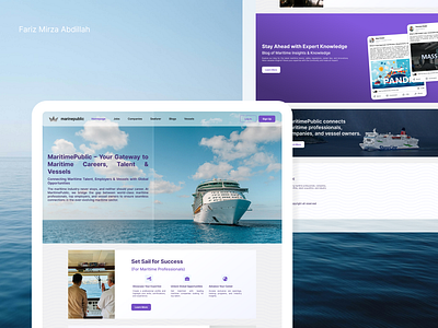 Marine Public Landing Page Design branding dashboard design figma graphic design illustration ui uiux design user interface web design