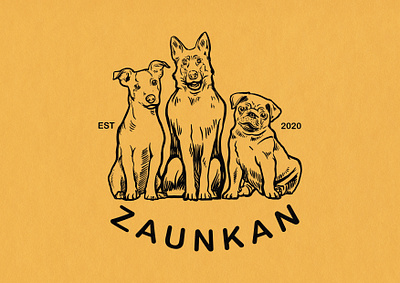 Zaunkan Logo animal logo animal mascot brand design brand logo branding character character design company mascot creative illustration creative logo design dog logo illustration logo logo design logo illustration mascot logo minimal logo unique mascot vector logo
