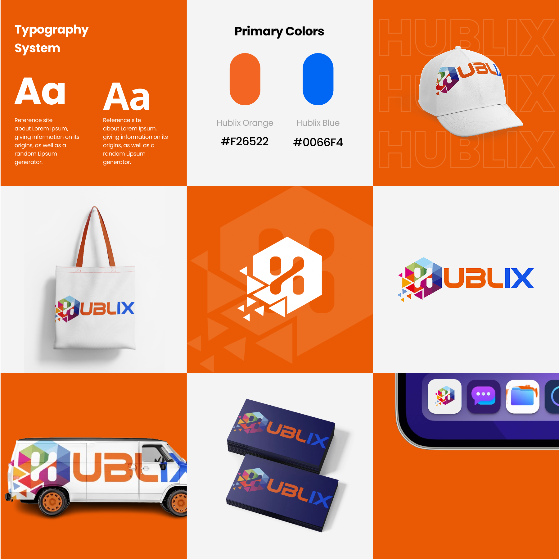 Brand Identity For HUBLIX brand identity branding creative design graphic design illustrator logo design logos minimaldesign mohali typography