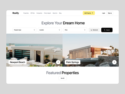 Roofly: Real Estate agency broker home house landing landing page property property landing real estate real estate landing realtor web web design web site