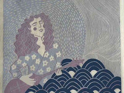 Album Artwork - WIP design graphic design illustration linoprint