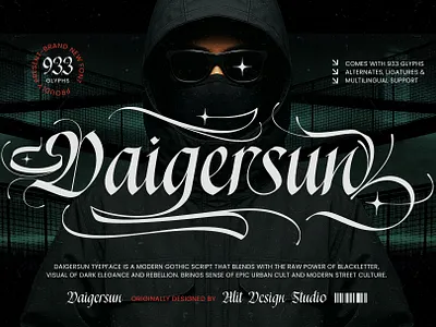 Daigersun Typeface blackletter design font fonts letteing typeface