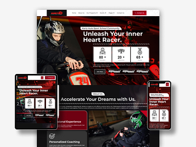Autosport School & Community Website Design (Elementor Kit) autosport community bold design dynamic ui elementor kit landing page membership website modern landing page motorsport design racing website responsive design speed and thrill sports website uiux design web design website ui