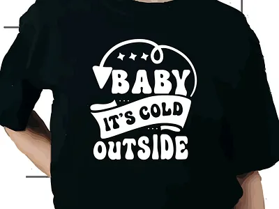 Baby It's Cold Outside baby branding christmas design graphic design illustration illustrator logo t shirt typography ui vector