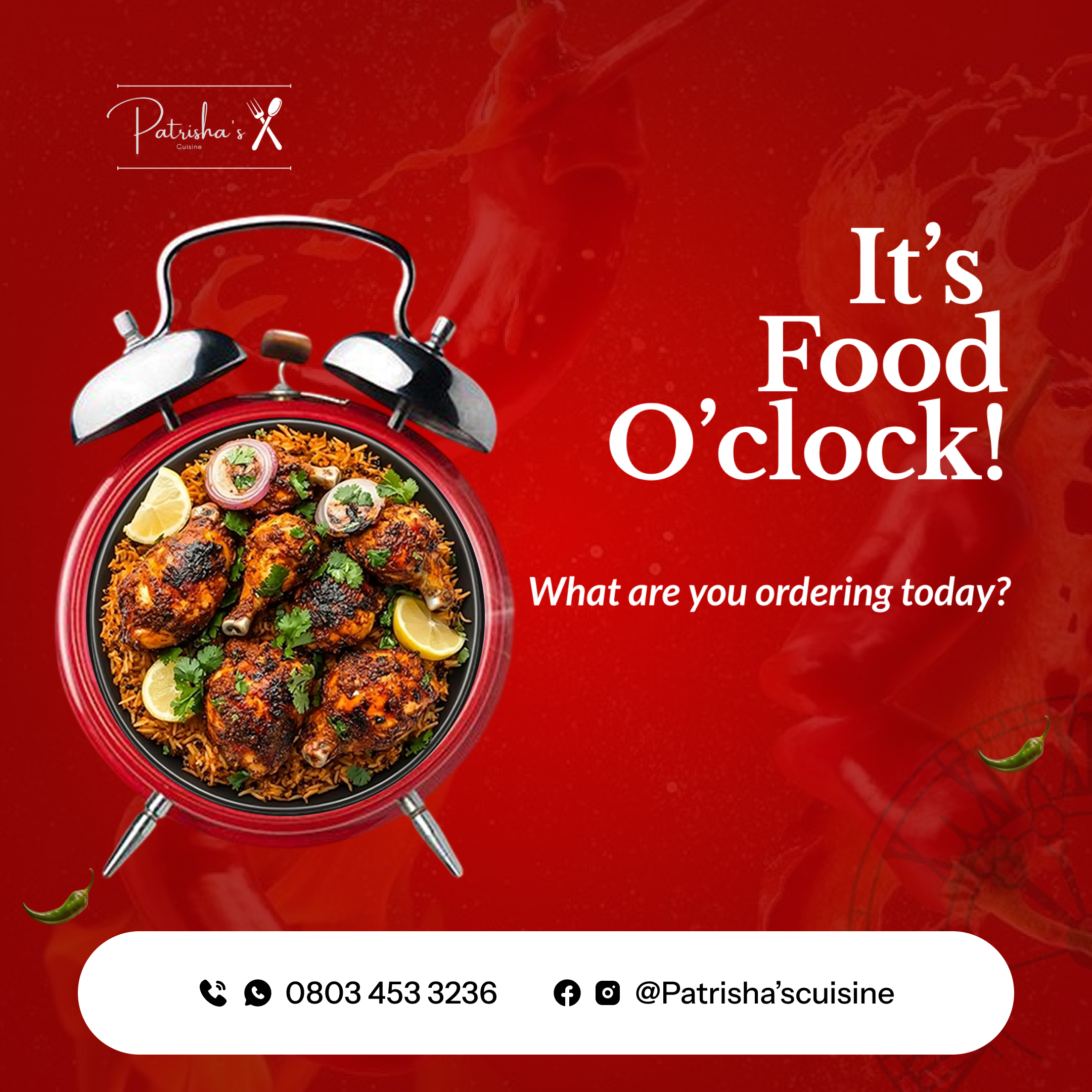 FOOD O'CLOCK - SOCIAL MEDIA FLYER AD DESIGN ad design flyer graphic design social media