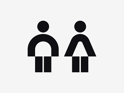 Man Woman icons abstract branding design geometry graphic design humans icon icons illustration line logo man mark minimalism woman