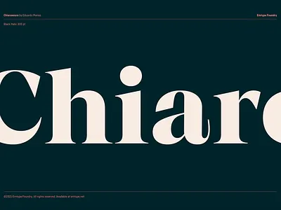 Chiaroscura Typeface classic serif