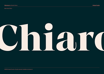 Chiaroscura Typeface classic serif