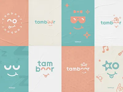 Tamboor [Generative Logo_Design + Branding] baby diapers brand concept branding corporate identity generative design illustrator joyful design logo logo concept logo design playful design rounded smile smiley typography